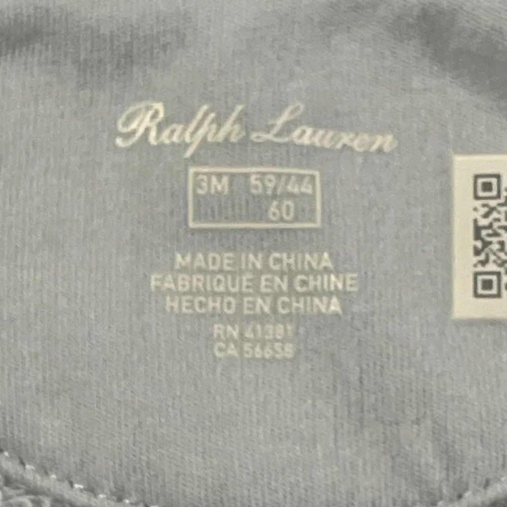 Ralph Lauren Hoodie Baby‎ 3M Blue Full Zip Cotton Blend Pony Logo Sweatshirt
